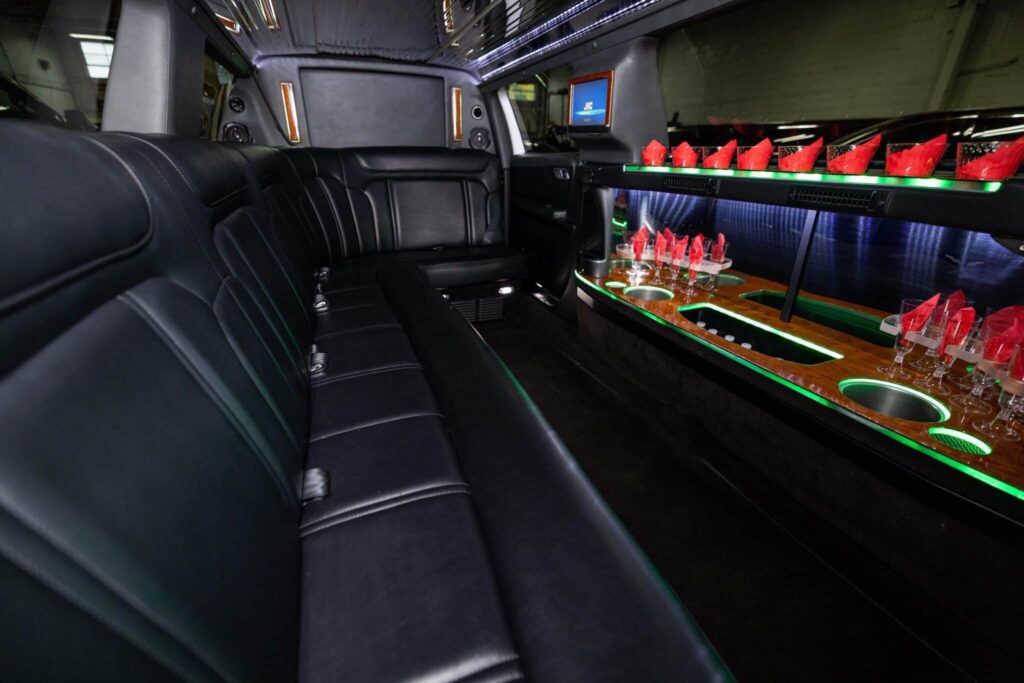 Lincoln MKT Stretch Limo White interior