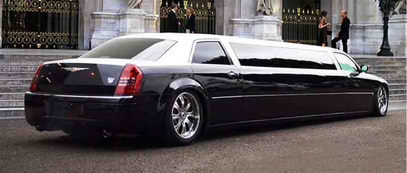 luxury black stretch limousine for prom